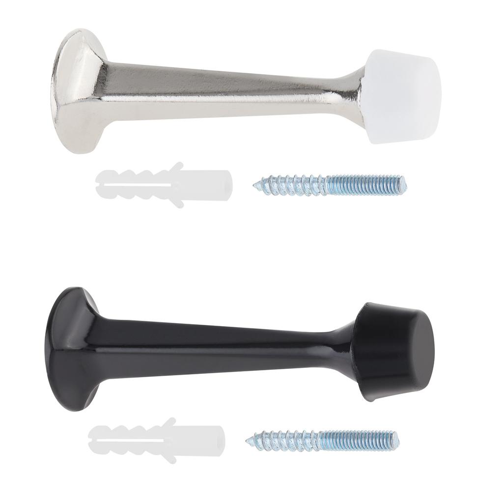 Черный Серебристый Регулируемый Сверхпрочный Дверной Стопор Жесткая Конструкция Мягкие Резиновые Наконечники Защита Стены Универсальный