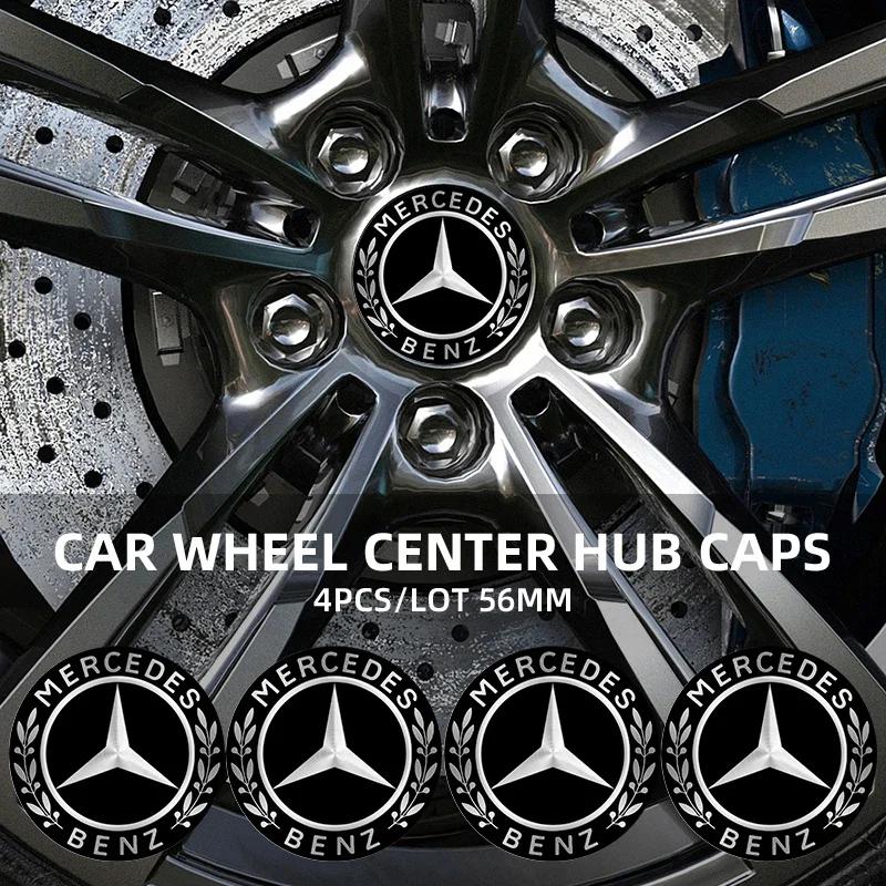 AABGZ1 4Pc 56mm/65mm Car Wheel Center Hub Cap Auto Rim Covers For Mercedes Benz C180 C200 C260 C300 W108 W124 W126 W140 W168 W169 W1761