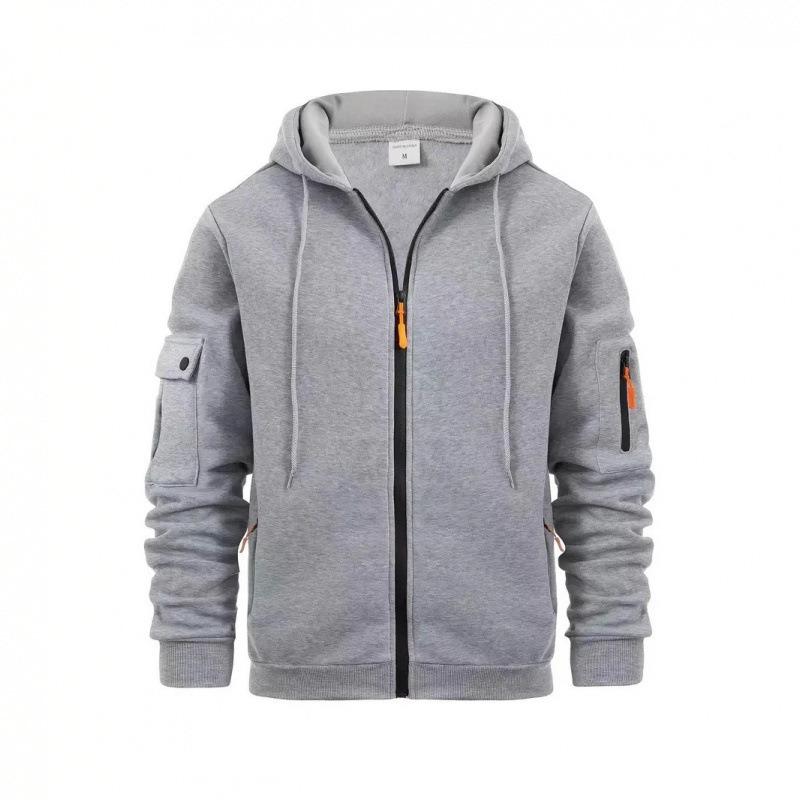 Men S Casual Hooded Zip Up Sweatshirt With Pockets