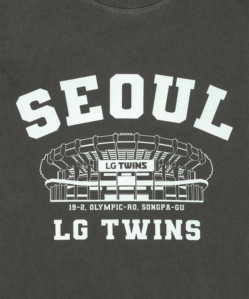 Hangugyaguwiwonhoe Mss X Kbo Ballpark Футболка с коротким рукавом Угольно-серый [Сеул Lg Twins]