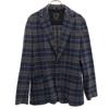 T-JACKET Клетчатый приталенный жакет с длинным рукавом S Темно-синий Ancon Мужской Б/У