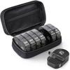 1 Set Canvas Bag Travel Pill Organizer 2 Times A Day, Large AM/PM Weekly Pill Box 7 Day Pill Case with Portable Zipper Cloth Bag