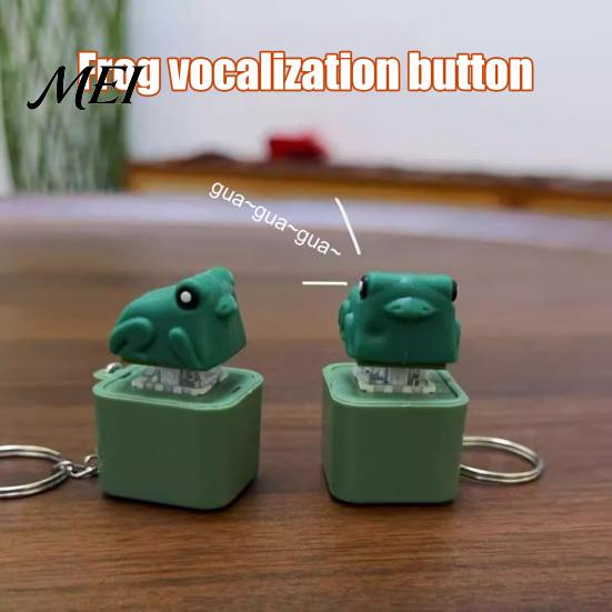Portable Keychain Toy 1/2Pcs Seagull Mine Button Keychain, Rechargeable Fidget Clicker with Real Pocket-sized Stress Sound & LED Light, Mini
