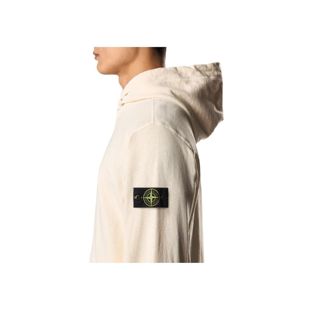 STONE ISLAND Однотонный худи на молнии Унисекс свитер Слоновая кость K1S156100021S0060V0193