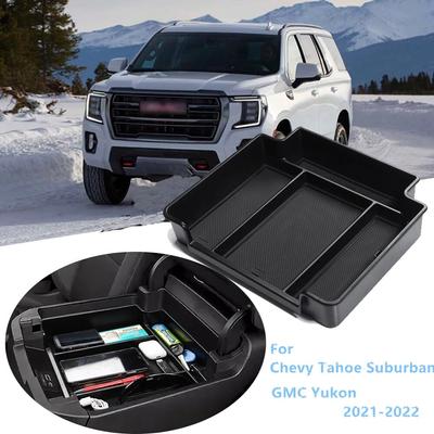 Для Chevy Tahoe Suburban и GMC Yukon 2022 автомобильный подлокотник ящик для хранения центральная консоль органайзер лоток автомобильные аксессуары