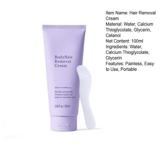 100ML Hair Removal Cream with Spatula Men Women Painless Full Body Arm