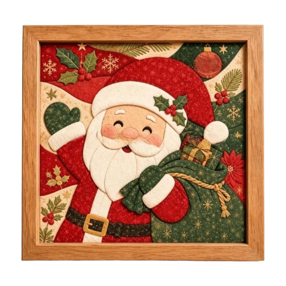 Educational 3D Fabric Embroidery DIY Set Christmas Fabric Art Picture Christmas Party Decor