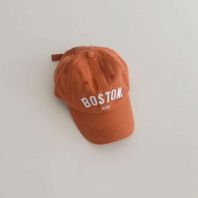 Children's Hip Hop Snapback Baseball Cap with Boston Embroidered Design - Adjustable Cotton In Solid Summer Colors