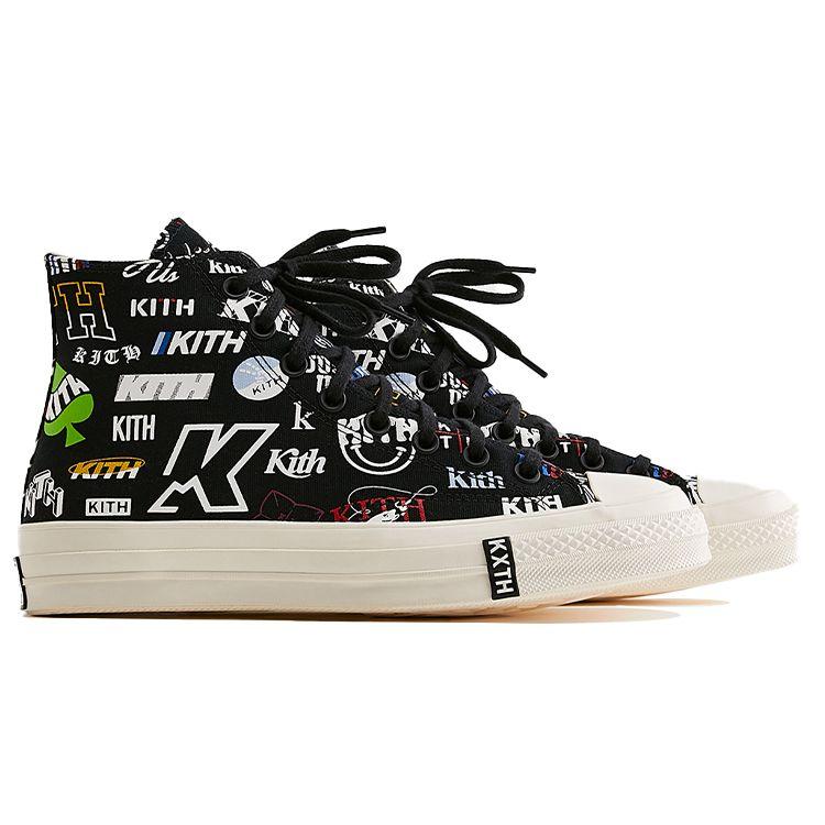 Kith x Converse Chuck 70 High 10-й юбилей - Черные Унисекс Кроссовки Multi Egret 172465C