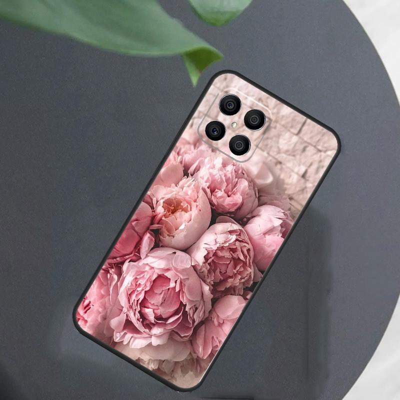 Элегантный розово-фиолетовый цветок пиона для чехла Honor Magic 8 7 5 6 Pro для Honor 200 400 Lite 50 70 90 X8c X8b X9a X9b X9c X9d Win