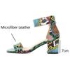 Big Plus Size 48 Women Snake Printing Sandals Zipper Block High Heels Ladies Summer Sandals
