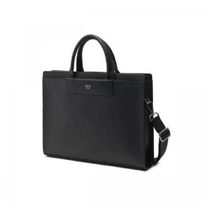 Black Leather Logo Simple Document Bag Dbba2f333bk