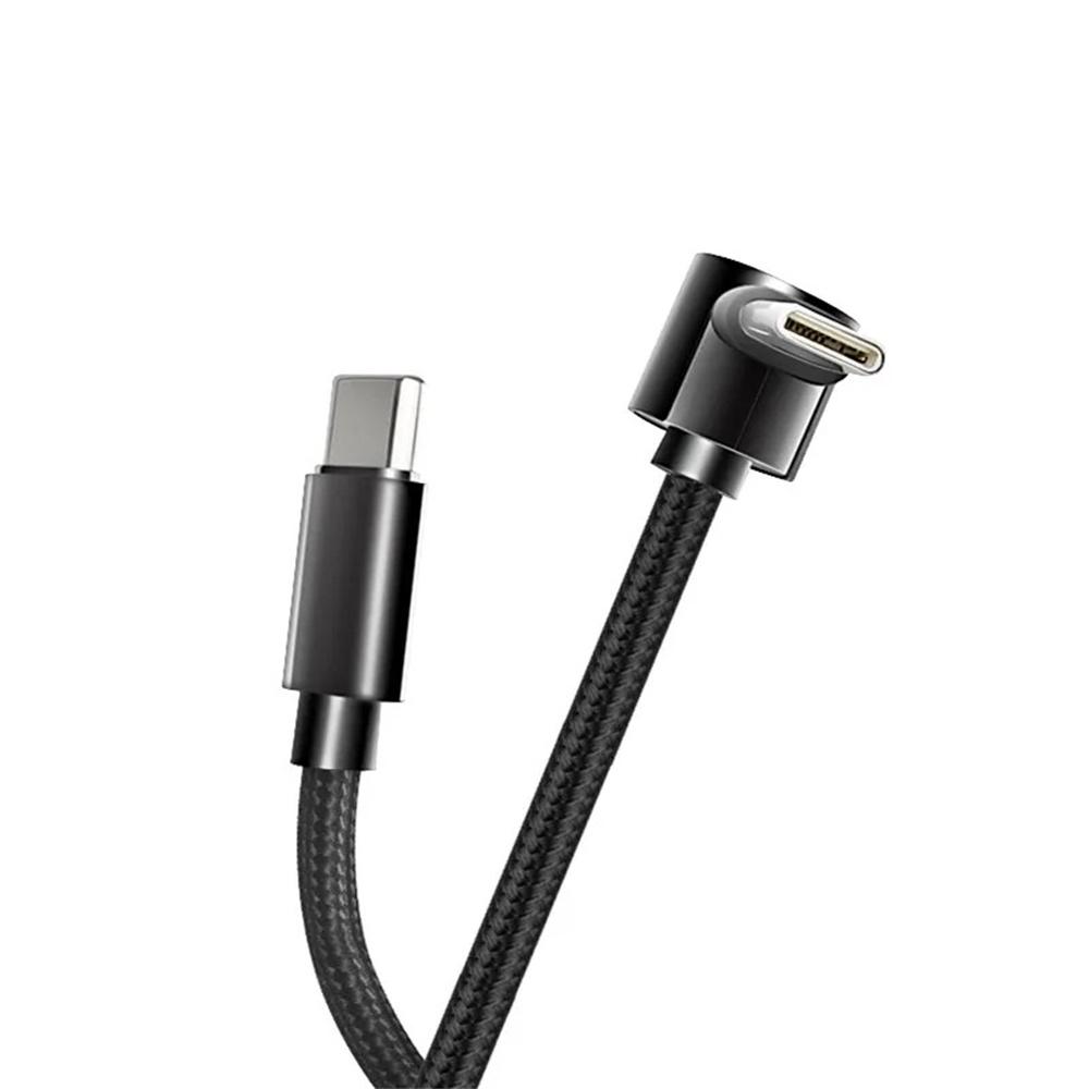 Кабель USB C — USB C 60 Вт, Г-образный под 90 градусов, для быстрой зарядки телефона, Data Cord для iPhone Samsung Xiaomi Huawei Type C, Быстрый провод