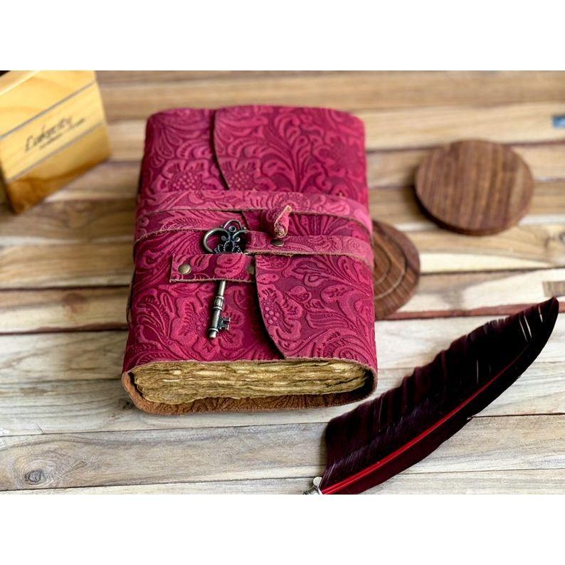 Новые кожаные дневники Кожаные блокноты для женщин - Красивый дневник Для зарисовок Книга для путешествий Пустая книга для заклинаний