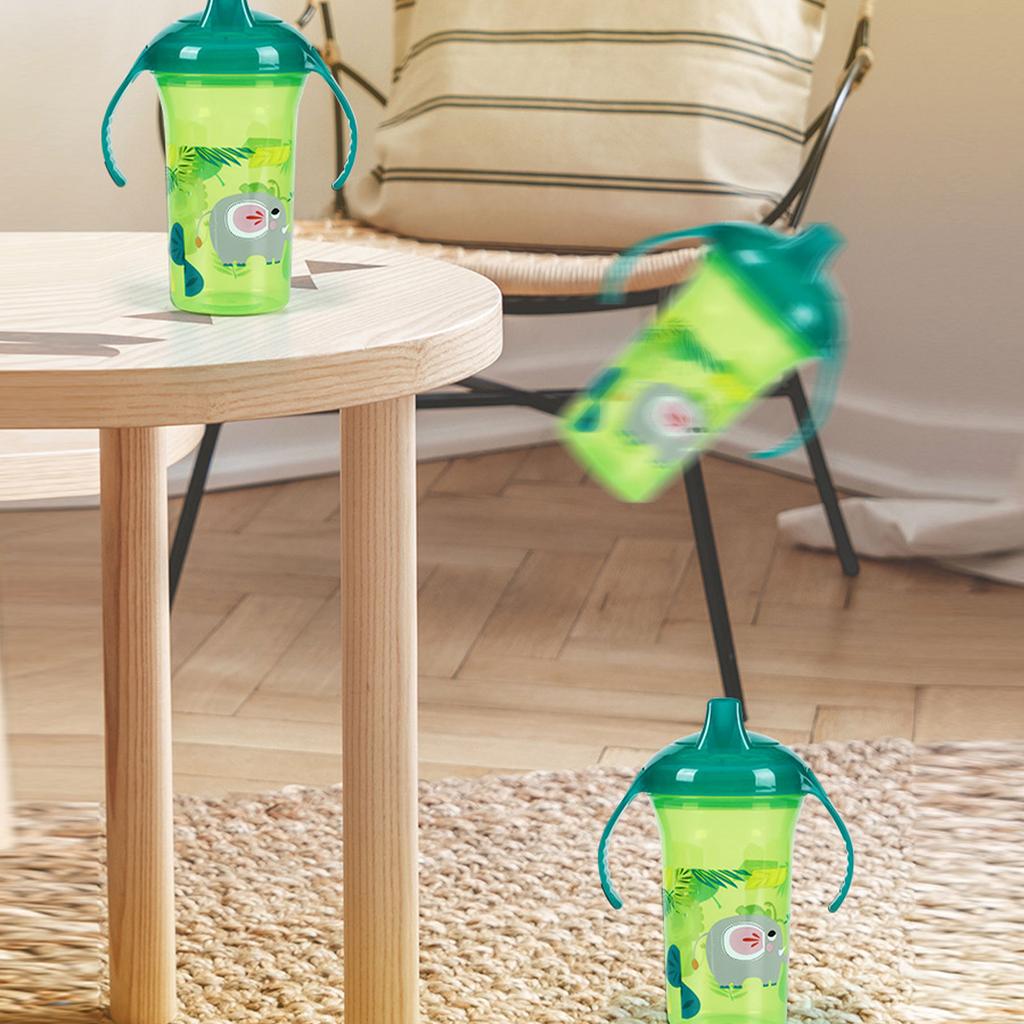 Детская кружка для воды с рисунком из мультфильма, нескользящая, герметичная, обучающая кружка с утконосом, детская учебная кружка с ручкой, 300 мл