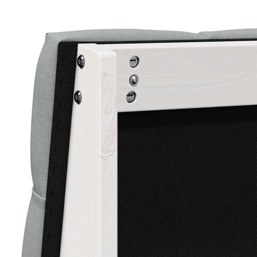 Upholstered Headboard Light Grey 75 cm Solid Pine Wood