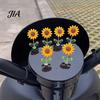 Compact Dashboard Flowers 5Pcs Wobble Sunflower Car Decor, Resin Spring Flower Ornament Cute Office Desk Decorations with Non Slip Adhesive,