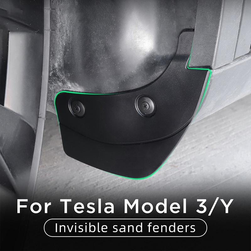 Автомобильные грязевые крылья для Tesla Model 3 Model Y, невидимые брызговики, брызговики для колес, модификация автомобиля Tesla Model Y 2023