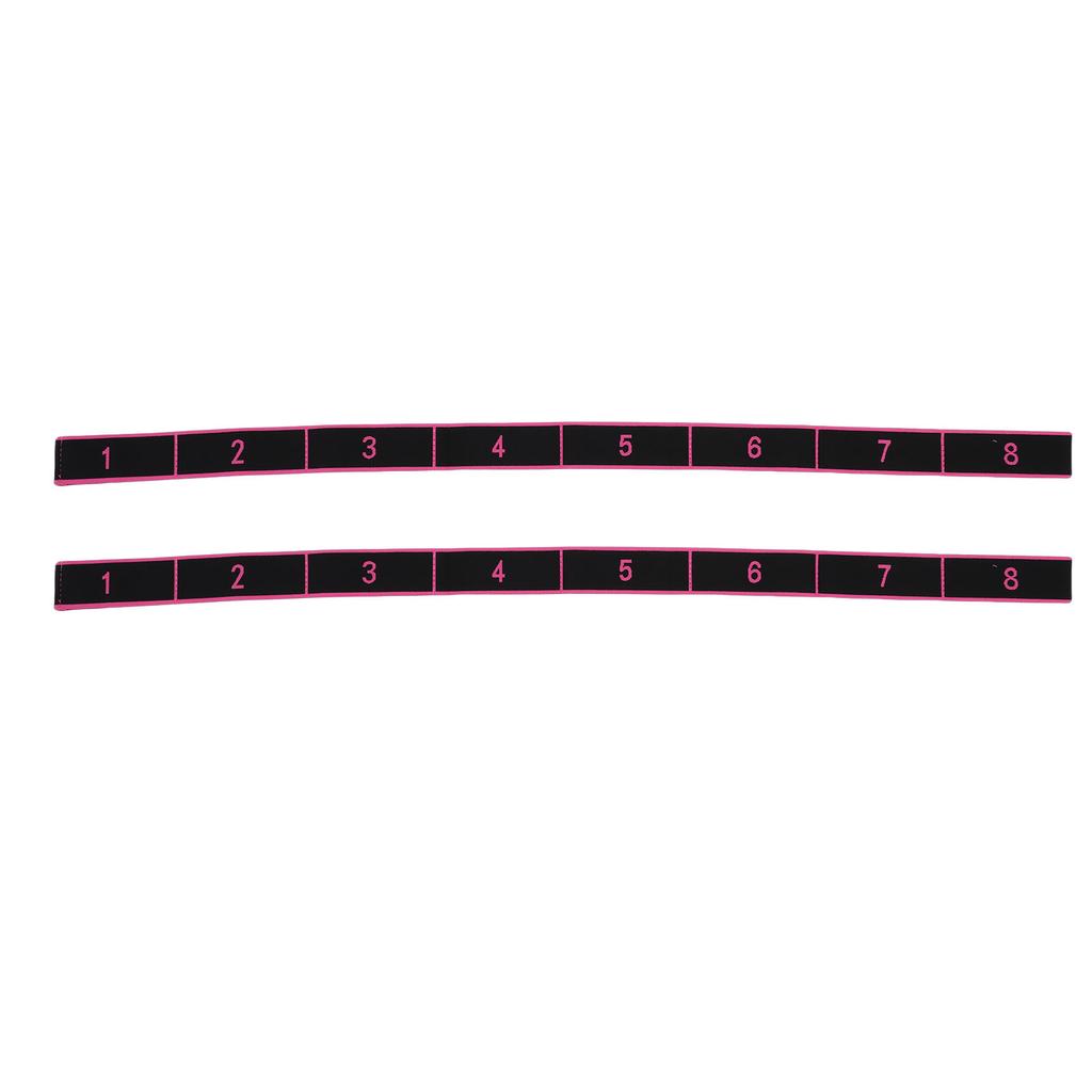 2PCS Stretching Strap with Loops 8 Segment Fitness Stretch Band for Stretching Equipment Exercise Flexibility Pink