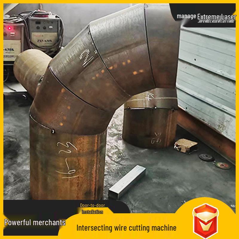Плазменная 5-осевая четырехрычажная intersecting tube машина для резки труб под углом
