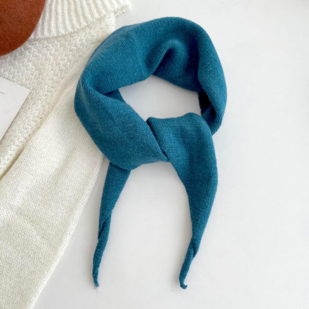 Korean Style Knitted Triangle Scarf Soft Women Cashmere Shawl Luxury Winter Cashmere Scarves Girls