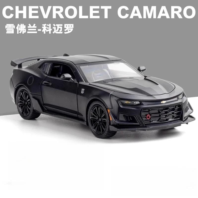 1:24 Chevrolet Camaro Металлическая литая модель игрушечного автомобиля Звук и свет Оттянуть назад Металлический автомобиль Коллекция Симуляция Подарки Игрушки Мальчик