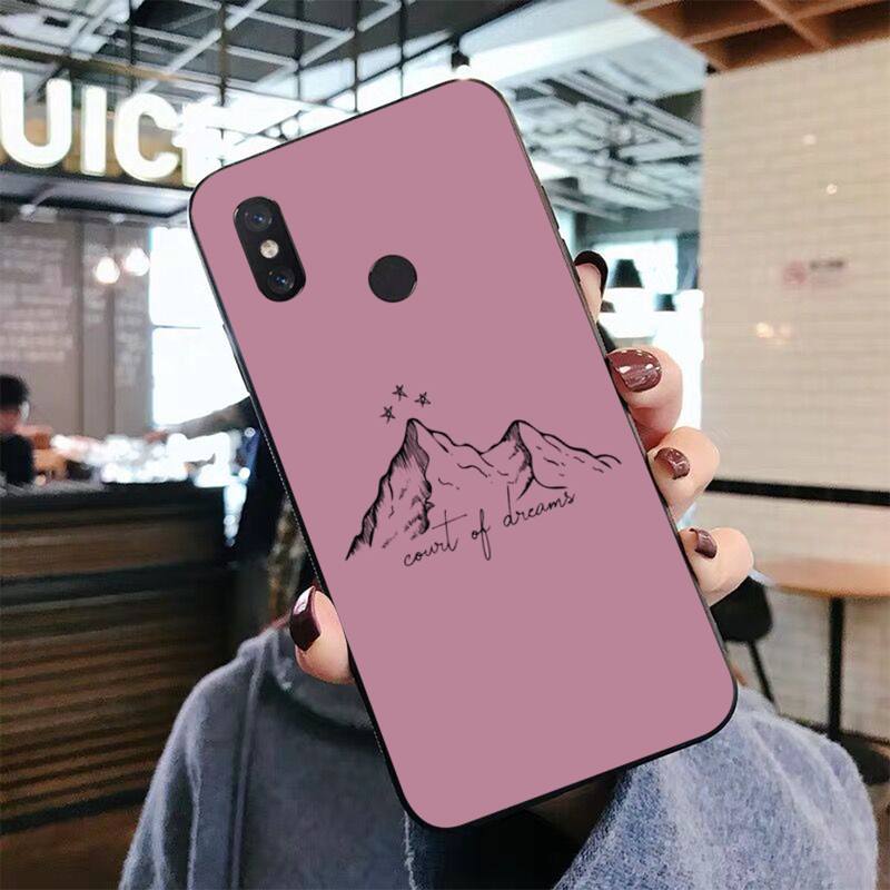 FHNBLJ A Court of Mist and Fury Sarah J Maas Phone Case for Xiaomi Mi 8 9 10 Lite Pro SE 5 6 X Max2 3 Mix2 F1