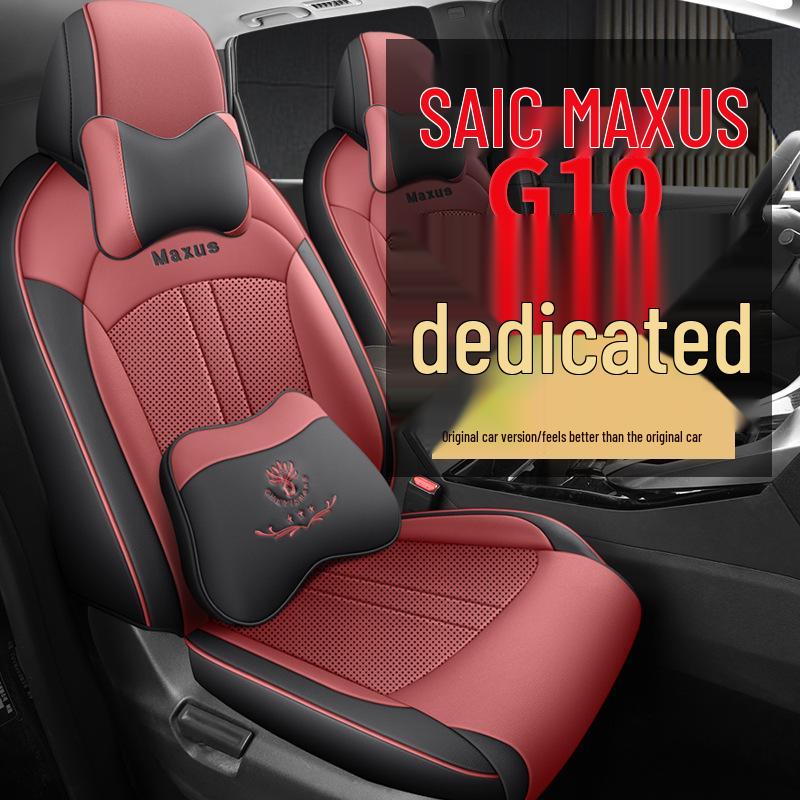 Чехол на сиденье из перфорированной кожи CYS SAIC MAXUS G10: Семиместный, Спортивный стиль, Всесезонный коврик.