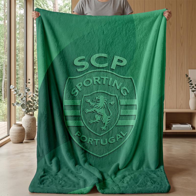 Sporting CP FC Soft Flannel Fleece Blanket Lightweight Cozy Warm Throw Blanket For Sofa Bed Home Decor