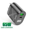 PD33W QC3.0 Многопортовое 65W GaN Быстрое Зарядное Устройство, 9V/12V Стандарт США