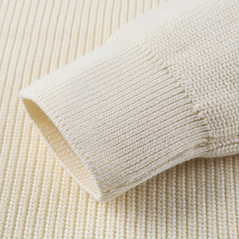 Мужской свитер из 100% хлопка крупной вязки с круглым вырезом