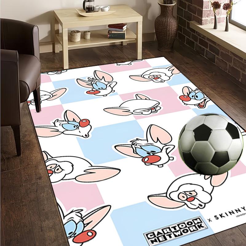 Pinky Brain's Adventure Rug Office Carpet Non-Slip Mat, Chair Rug Floor Covering for Gaming, Bedroom, Living Room , Home Decor Christmas Gift