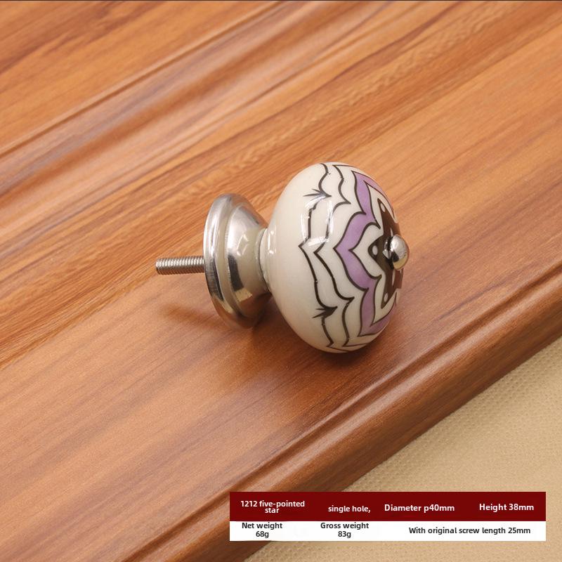 Американская современная керамическая ручка-тыква - круглая, с одним отверстием для шкафов и гардеробов