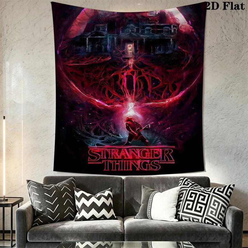 Stranger Things C Wall Hanging Printed Fabric Blanket Decorative Tapestries for Bedroom Living Room Home Decor