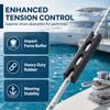 Black Boat Mooring Snubber Rubber Shock Absorbing Snubber Enhanced Dock Line Snubber  Pontoons