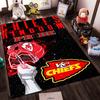 Chiefs Kingdom Red Helmet Theme Rug Design Non-slip Rug Suitable for Living Room and Bedroom Sofas