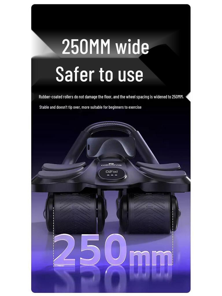 Automatic Rebound Ab Roller: Four-Wheel Abdominal Trainer for Home Slimming and Muscle Exercise