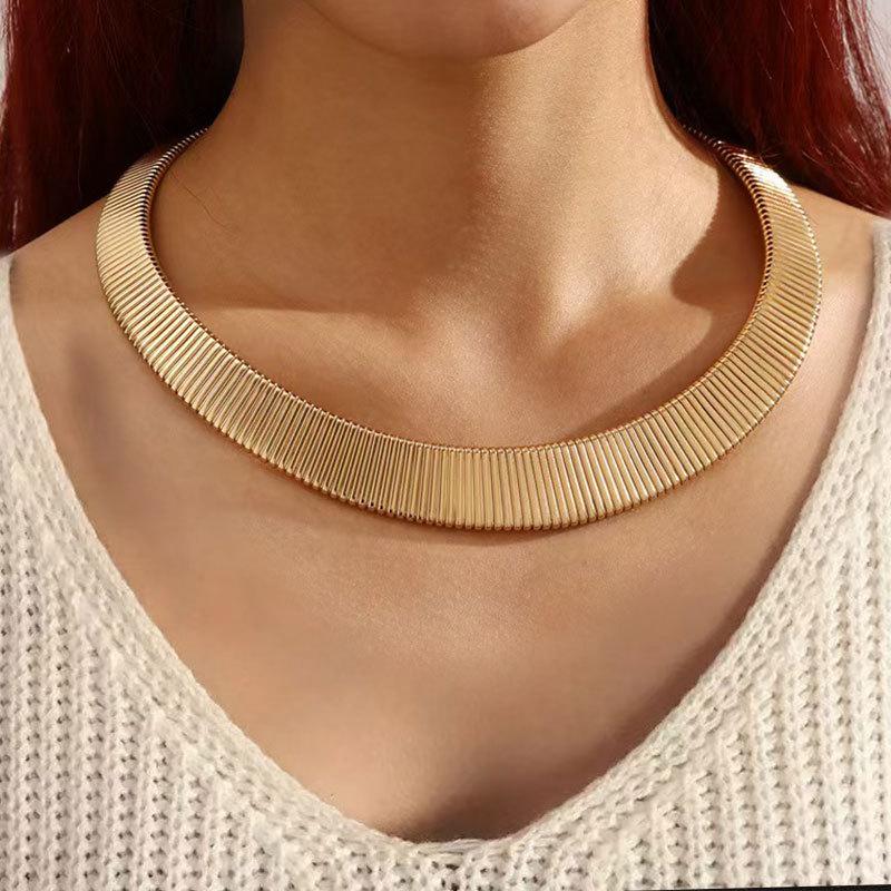 European and American Snake Bone Cold Wind Necklace Men's and Women's Trendy Cool Collar Versatile Collarbone Chain Necklace