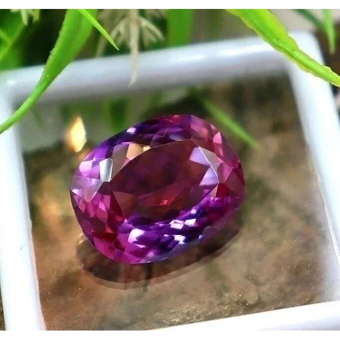Сертифицированный Натуральный Двухцветный Александрит Огранка Cushion 12+ Карат Потрясающий Драгоценный Камень