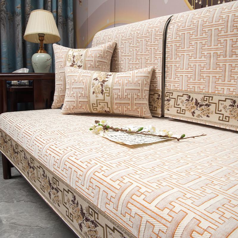 Новая китайская диванная подушка Four Seasons, универсальная диванная подушка из цельного дерева, нескользящий чехол из палисандра, ткань на спинку спинки