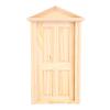 1:12 Doll Simulation House Miniatures DIY Wooden Spire Door Furniture Accessories