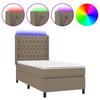 Maison Exclusive - Sommier à lattes de lit matelas et LED Taupe 100x200 cm Tissu