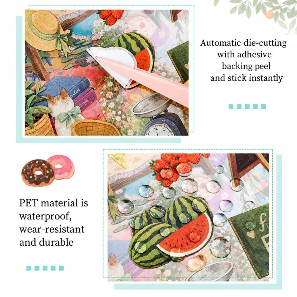 Collage DIY Scrapbooking Stickers Journal Decor Stationery Craft Stickers Gifts