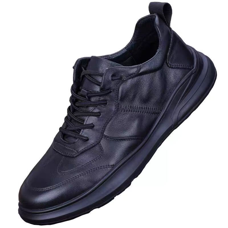 Four Seasons Trend Shoes Versatile Men's Sports and Leisure Trend Leather Shoes Cowhide Shoes Men's