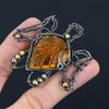 Резной балтийский янтарь в форме черепахи, драгоценный камень, медная проволока, подвеска ручной работы, ювелирный подарок