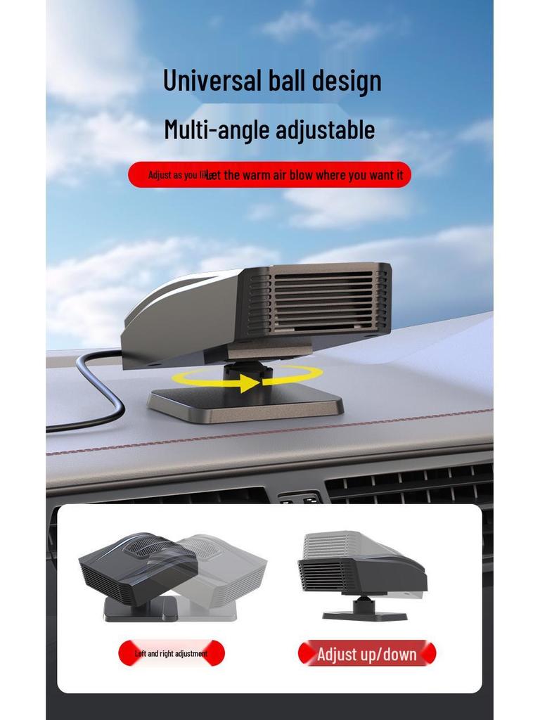 Автомобильный обогреватель 12 В с быстрым нагревом: Зимний антизапотеватель и размораживатель стекол