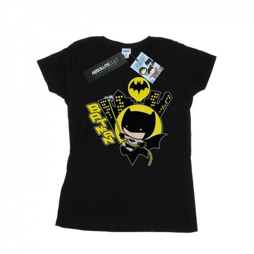 DC Comics Womens/Ladies Chibi Batman Swinging Cotton T-Shirt