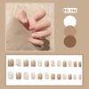 Nails with Glue Elegant Marble Square Short Nail Extension Full Cover Women