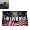 Letter Pattern Fireworks Flag Banner Fade Resistant Outdoor Decoration Gift