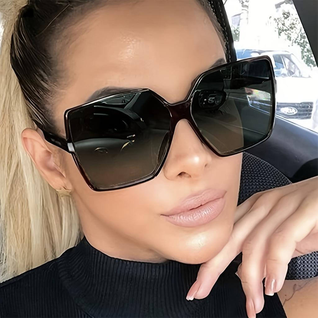 Квадратные Оверсайз Модные Повседневные Солнцезащитные Очки Приятный Стройнящий Дизайн Идеальны Для Вождения Пляжного Отдыха Путешествий И Отпусков